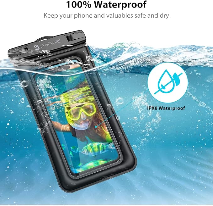 Water proof Transparent Mobile cover for Safety And Swimming Pool💦 (1pc).