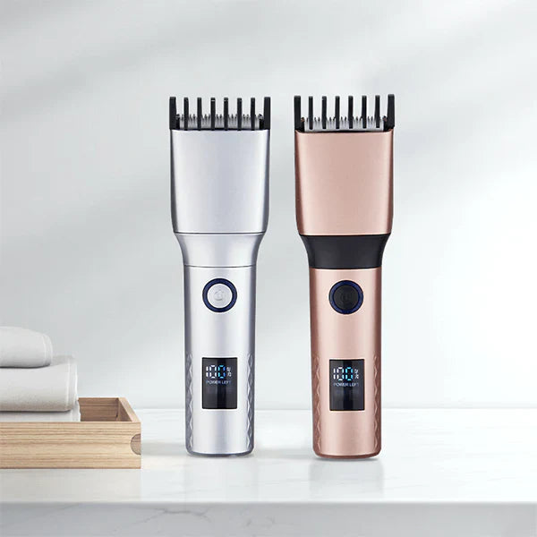 LCD Display Professional Rechargeable Hair Clippers for Men.