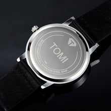 Tomi Dual Time Men Luxury Leather Strap Watch